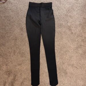 Black Fleece Lined High-Waisted Leggings